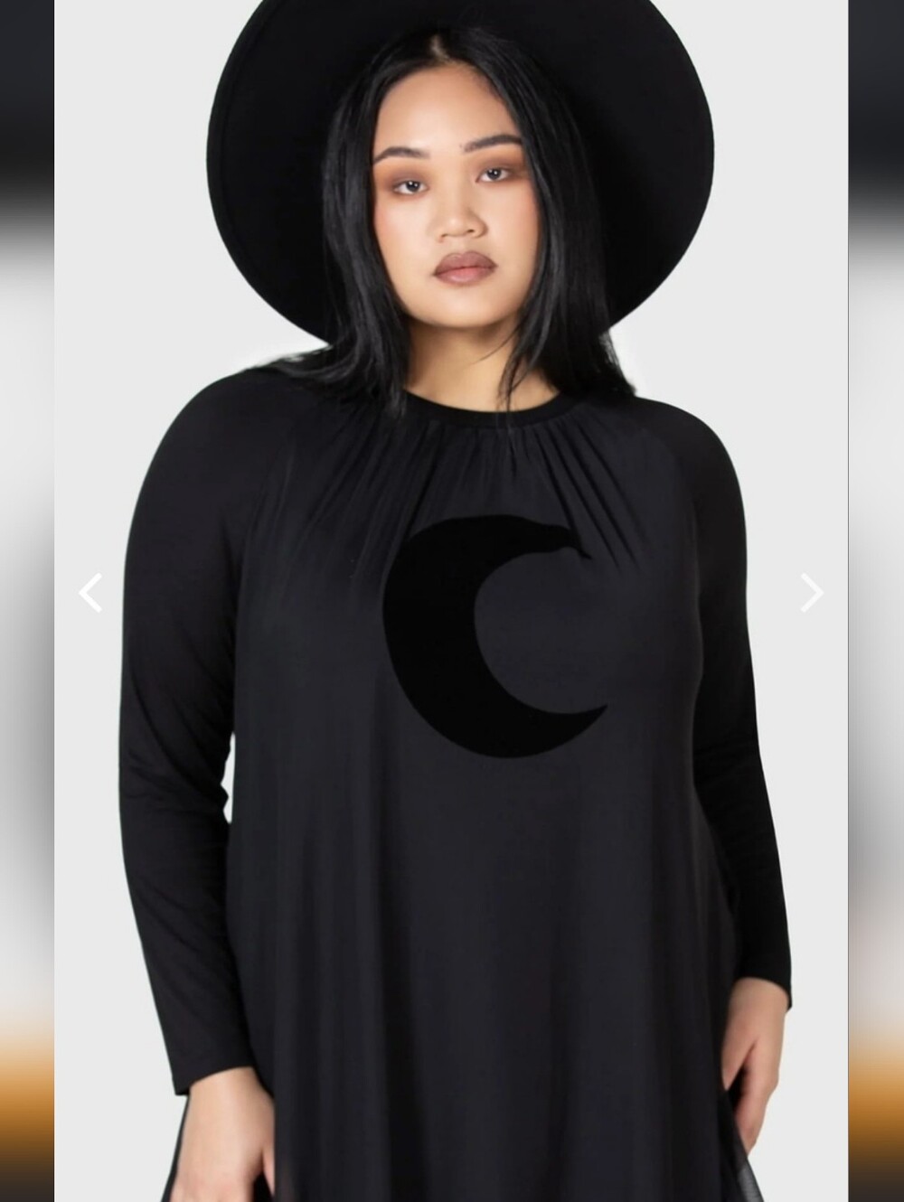 Killstar Black Crescent Moon Long Sleeve Dress - Picture 9 of 12